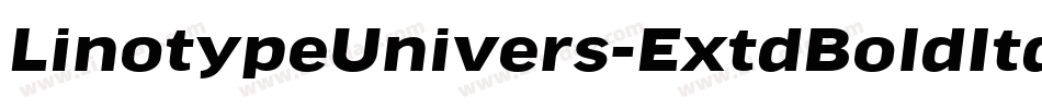 LinotypeUnivers-ExtdBoldItalic字体转换