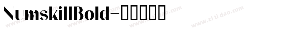 NumskillBold字体转换