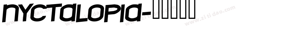 NYCTALOPIA字体转换