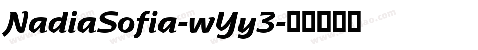 NadiaSofia-wYy3字体转换