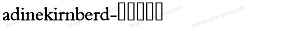 adinekirnberd字体转换