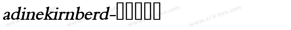 adinekirnberd字体转换