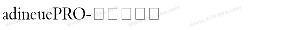 adineuePRO字体转换