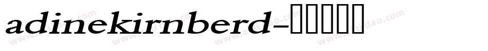 adinekirnberd字体转换