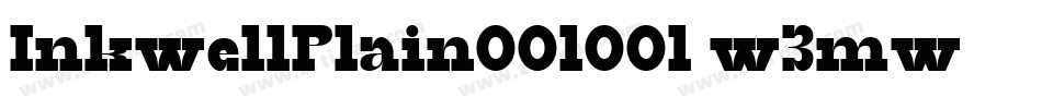 InkwellPlain001001-w3mw字体转换