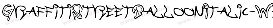 GraffitiStreetBalloonItalic-WE0n字体转换