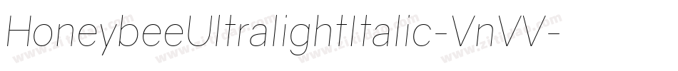 HoneybeeUltralightItalic-VnVV字体转换