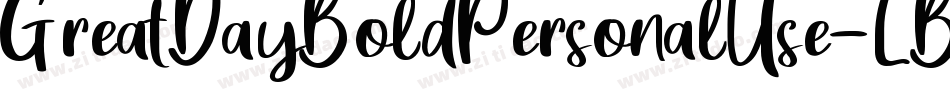 GreatDayBoldPersonalUse-LBB3字体转换