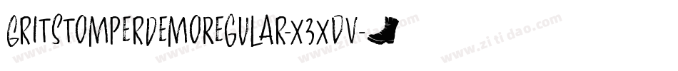 GritstomperDemoRegular-x3xdV字体转换