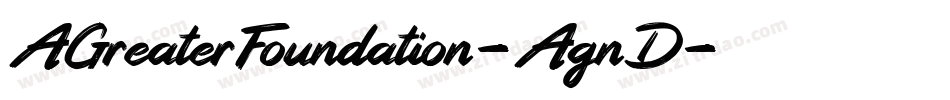 AGreaterFoundation-AgnD字体转换