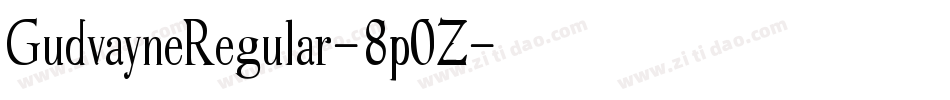 GudvayneRegular-8p0Z字体转换