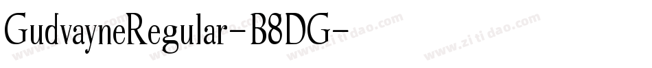 GudvayneRegular-B8DG字体转换