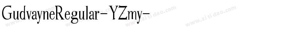 GudvayneRegular-YZmy字体转换