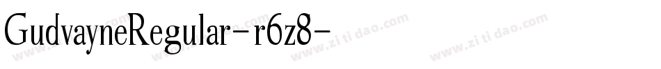 GudvayneRegular-r6z8字体转换