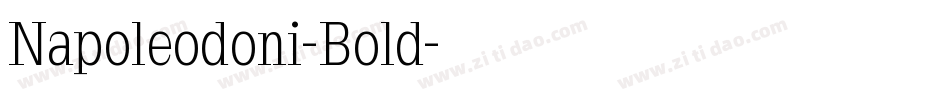 Napoleodoni-Bold字体转换
