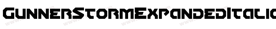 GunnerStormExpandedItalic-vWKL字体转换