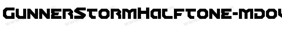 GunnerStormHalftone-mdov字体转换