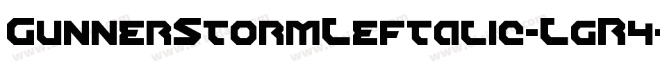 GunnerStormLeftalic-LgR4字体转换