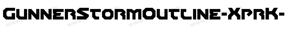 GunnerStormOutline-XprK字体转换