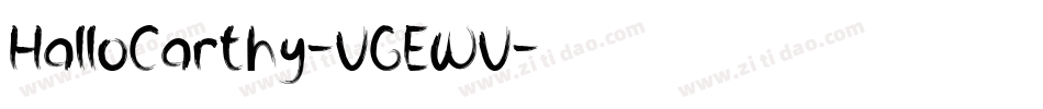 HalloCarthy-VGEWV字体转换