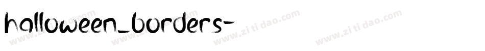 halloween_borders字体转换