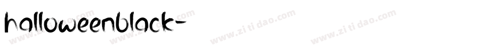 halloweenblack字体转换