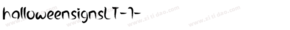 halloweensignsLT-1字体转换