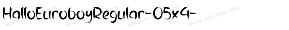 HalloEuroboyRegular-O5x4字体转换