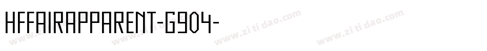 HffAirApparent-g904字体转换