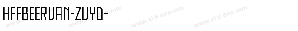 HffBeerVan-zvyD字体转换
