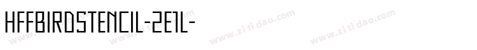 HffBirdStencil-2e1l字体转换