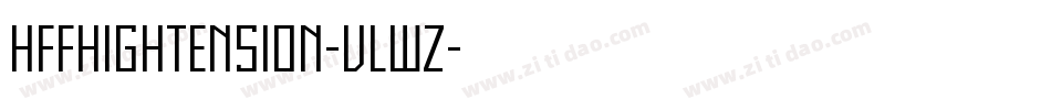 HffHighTension-VLWz字体转换