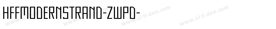 HffModernStrand-zWPD字体转换