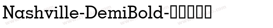 Nashville-DemiBold字体转换