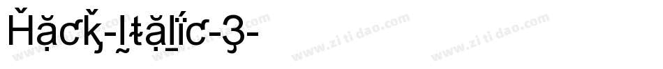 Hack-Italic-3字体转换