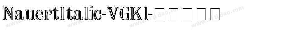 NauertItalic-VGKl字体转换