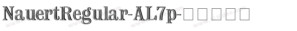 NauertRegular-AL7p字体转换