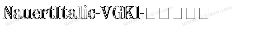 NauertItalic-VGKl字体转换