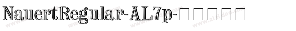 NauertRegular-AL7p字体转换