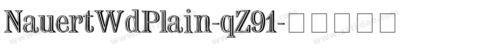 NauertWdPlain-qZ91字体转换