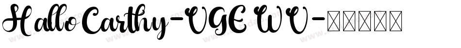 HalloCarthy-VGEWV字体转换