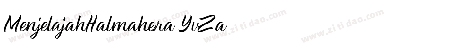 MenjelajahHalmahera-YvZa字体转换