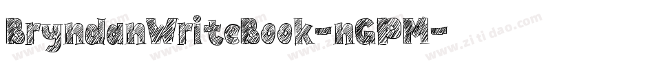 BryndanWriteBook-nGPM字体转换