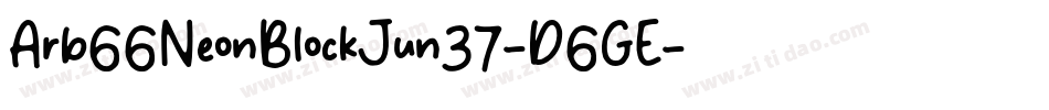 Arb66NeonBlockJun37-D6GE字体转换