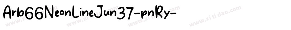 Arb66NeonLineJun37-pnRy字体转换
