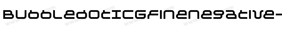 BubbledotICGFineNegative字体转换