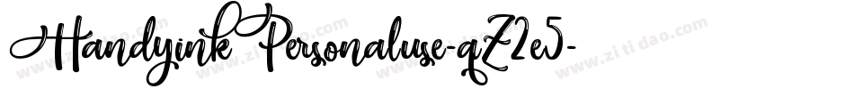 HandyinkPersonaluse-qZ2e5字体转换