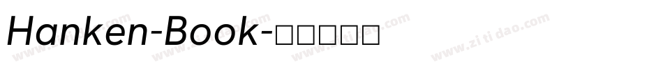Hanken-Book字体转换