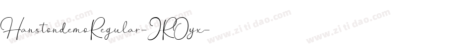 HanstondemoRegular-JROyx字体转换