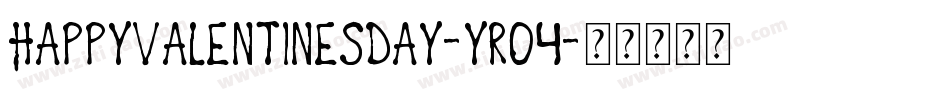 HappyValentinesDay-YrO4字体转换